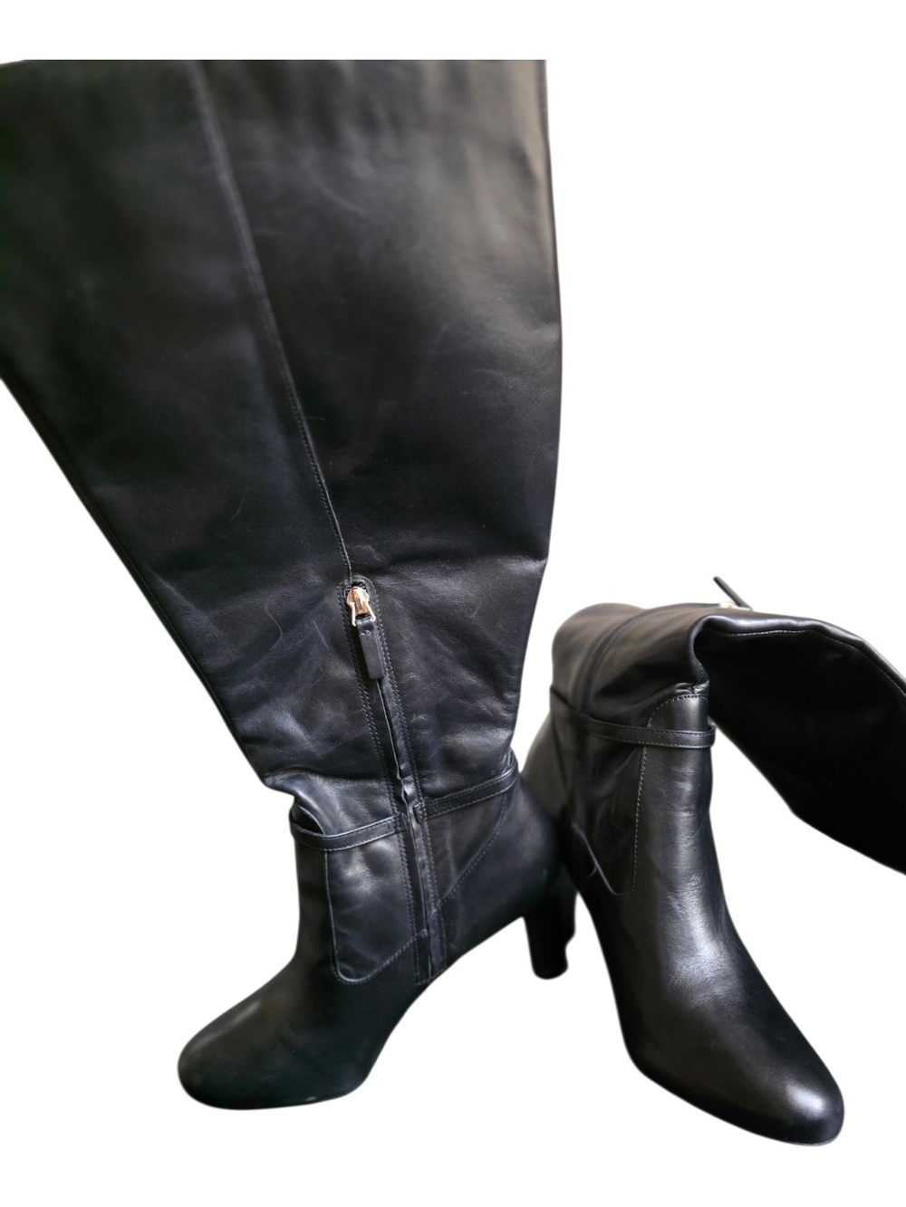 Naturalizer Black Over-the-Knee Leather Boots